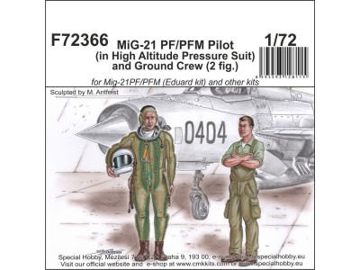 MiG-21 PF/PFM Pilot (in High Altitude Pressure Suit) and Ground Crew (2 fig.) 