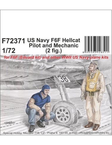 US Navy F6F Hellcat Pilot and Mechanic 