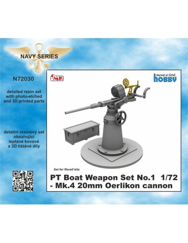 PT Boat Weapon Set No.1 - Mk.4 20mm Oerlikon cannon 