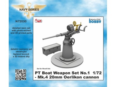 PT Boat Weapon Set No.1 - Mk.4 20mm Oerlikon cannon 