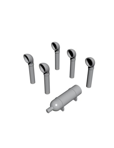 PT-109 Boat Deck Set(Smoke Generator, Ventilation Funnels) 