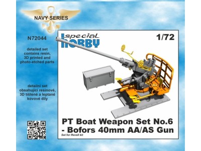 PT Boat Weapon Set No.6 - Bofors 40mm AA/AS Gun 1/72 