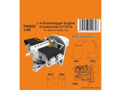 L-4 Grasshopper Engine (Continental O-170-3) 