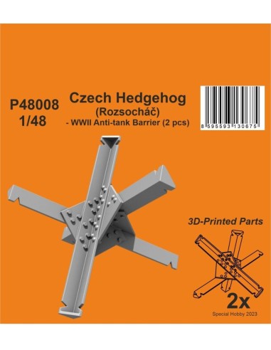 Czech Hedgehog (Rozsochá?) - WWII Anti-tank Barrier (2 pcs) 1/48 