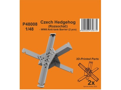 Czech Hedgehog (Rozsochá?) - WWII Anti-tank Barrier (2 pcs) 1/48 