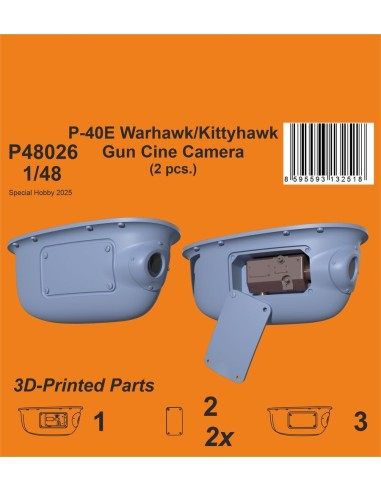 P-40E Warhawk/Kittyhawk Gun Cine Camera (N-2 type) / for Eduard kits 