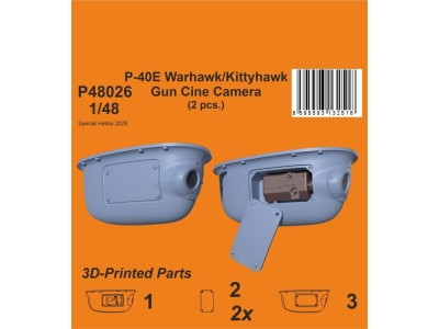 P-40E Warhawk/Kittyhawk Gun Cine Camera (N-2 type) / for Eduard kits 