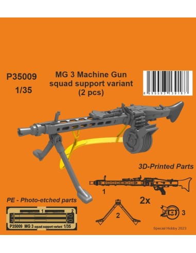 MG 3 Machine Gun - squad support variant (2 pcs) 1/35 