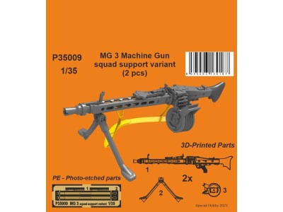 MG 3 Machine Gun - squad support variant (2 pcs) 1/35 