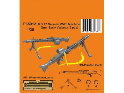 MG 42 German WWII Machine Gun (Early Variant) 1/35 