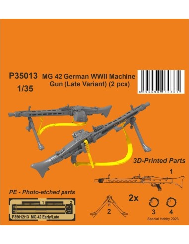 MG 42 German WWII Machine Gun (Late Variant) 1/35 