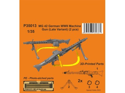 MG 42 German WWII Machine Gun (Late Variant) 1/35 