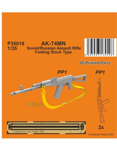 AK-74MN Soviet/Russian Assault Rifle / Folding Stock Type 1/35 (2 pcs.) 1st Century AD 