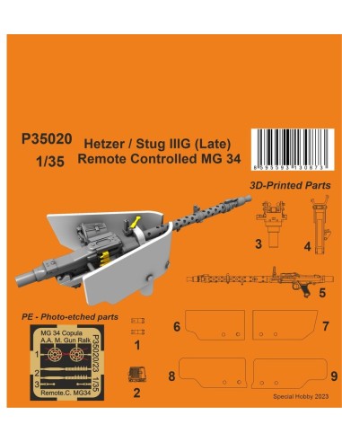 Hetzer / Stug IIIG (Late) Remote Controlled MG 34 1/35 