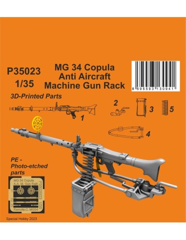 MG 34 Copula Anti Aircraft Machine Gun Ralk (2 pcs.) 1/35 