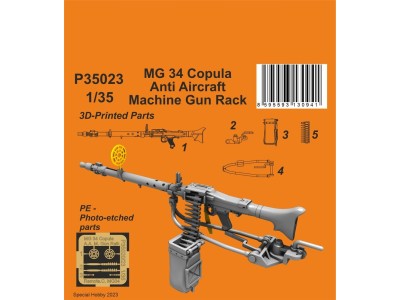 MG 34 Copula Anti Aircraft Machine Gun Ralk (2 pcs.) 1/35 