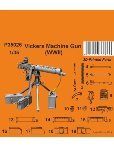 Vickers Machine Gun (WWII variant) 1/35 