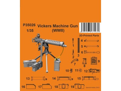 Vickers Machine Gun (WWII variant) 1/35 