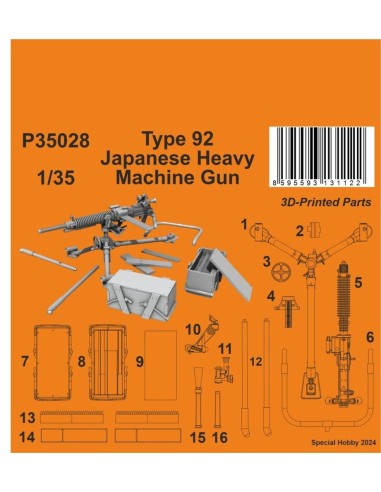 Type 92 Japanese Heavy Machine Gun 1/35 