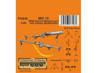 MG 15 Machine Gun with Infantry Modification 1/35 
