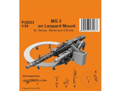 MG 3 on Leopard Mount  / form Tamiya, Revell and ICM kits 