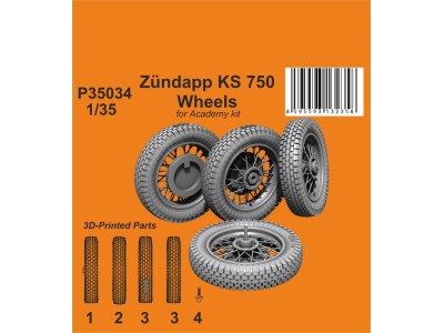 Zündapp KS 750 Wheels  / for Academy kit 