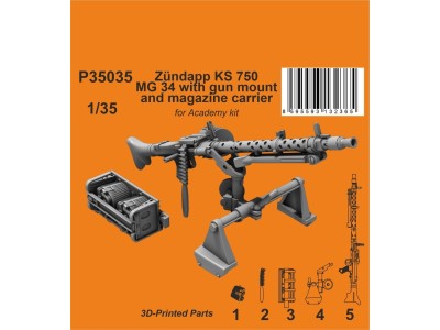 Zündapp KS 750 MG 34 with gun mount and magazine carrier  / for Academy kit 