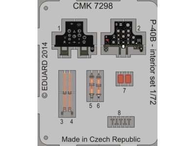 P-40B/C-Interior set for Airfix 