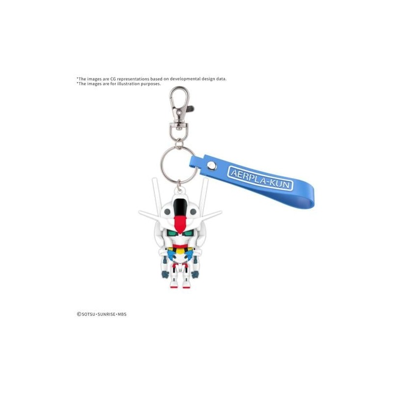 GUNDAM - AERPLA-KUN 3D RUBBER MASCOT KEYCHAIN- Model Kit