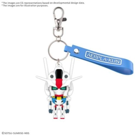 GUNDAM - AERPLA-KUN 3D RUBBER MASCOT KEYCHAIN- Model Kit