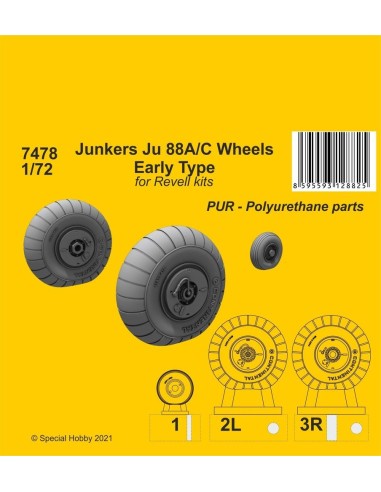 Junkers Ju 88A/C Wheels Early Type (Revell kits) 