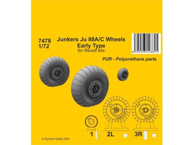Junkers Ju 88A/C Wheels Early Type (Revell kits) 