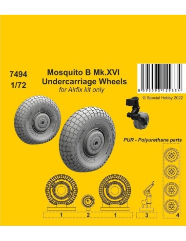 Mosquito B Mk.XVI Undercarriage Wheels / Airfix kit only 