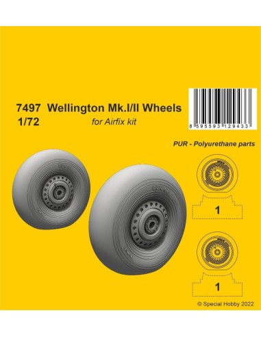 Wellington Mk.II Wheels 1/72 / for Airfix kit 