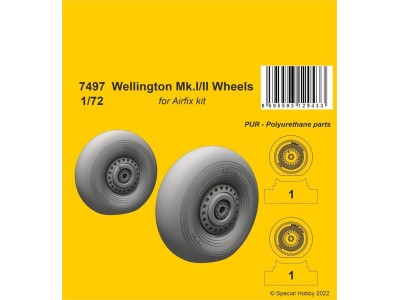 Wellington Mk.II Wheels 1/72 / for Airfix kit 