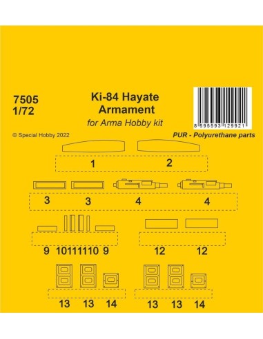 Ki-84 Hayate Armament / Arma Hobby kits 