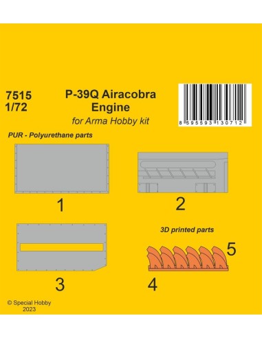 P-39Q Airacobra Engine 1/72 