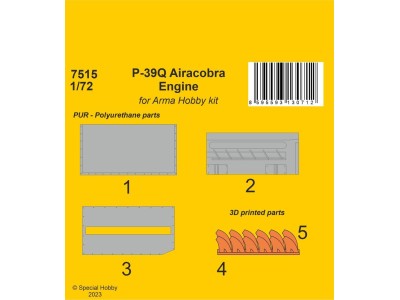 P-39Q Airacobra Engine 1/72 