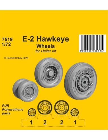 E-2 Hawkeye Wheels  for Heller kit 