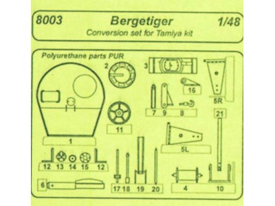 Bergetiger - conversion set für Tamiya Bausatz 