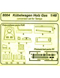 Kübelwagen Holzgas für Tamiya Bausatz 
