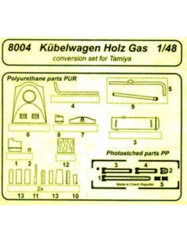 Kübelwagen Holzgas für Tamiya Bausatz 