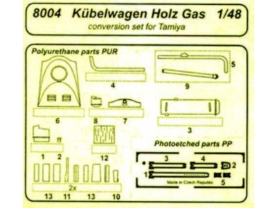 Kübelwagen Holzgas für Tamiya Bausatz 