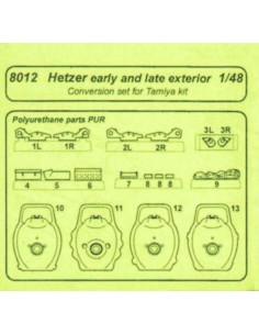 Hetzer early and late exterior für Tamiya Bausatz 
