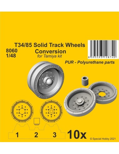 T34/85 Solid Track Wheels Conversion Set 