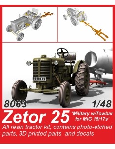 Zetor 25 'Military w/Towbar for MiG 15/17s' 1/48 