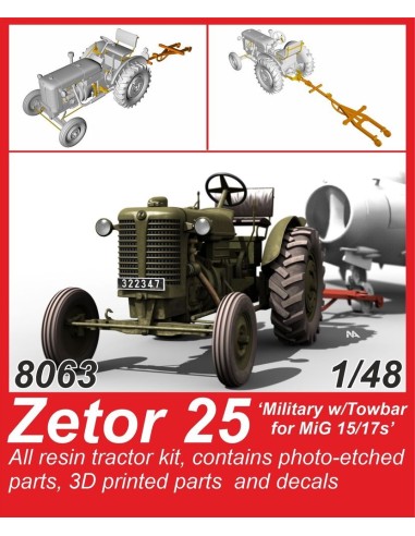 Zetor 25 'Military w/Towbar for MiG 15/17s' 1/48 