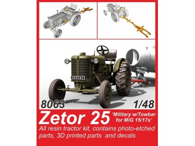 Zetor 25 'Military w/Towbar for MiG 15/17s' 1/48 