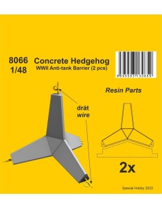Concrete Hedgehog - WWII Anti-tank Barrier (2 pcs.) 1/48 