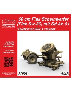 60 cm Flak Scheinwerfer (Flak Sw-36) mit Sd.Ah.51 / Sv?tlomet 60N s vlekem 1/48 